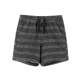 Textured French Terry Shorts | Navy Stripes