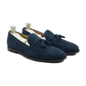 Timore - Men's Blue Kid Suede Loafer