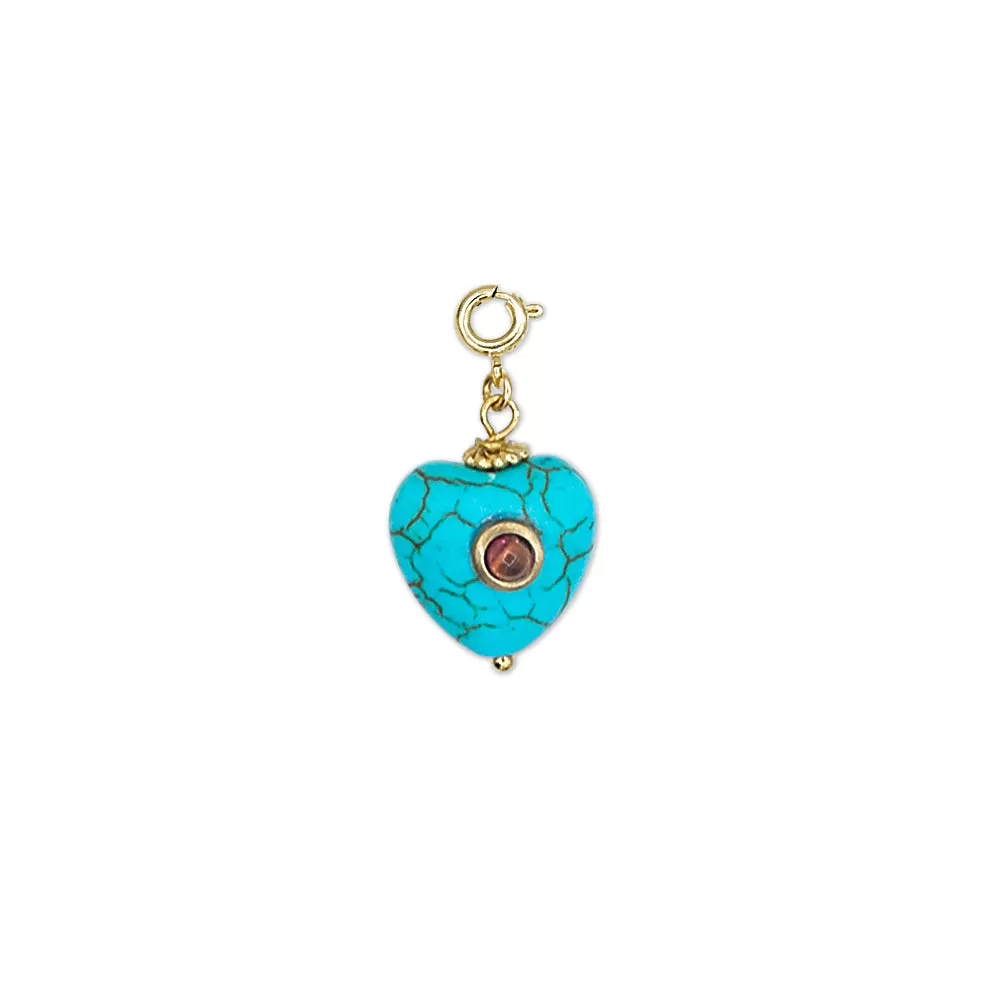 Turquoise Heart Charm