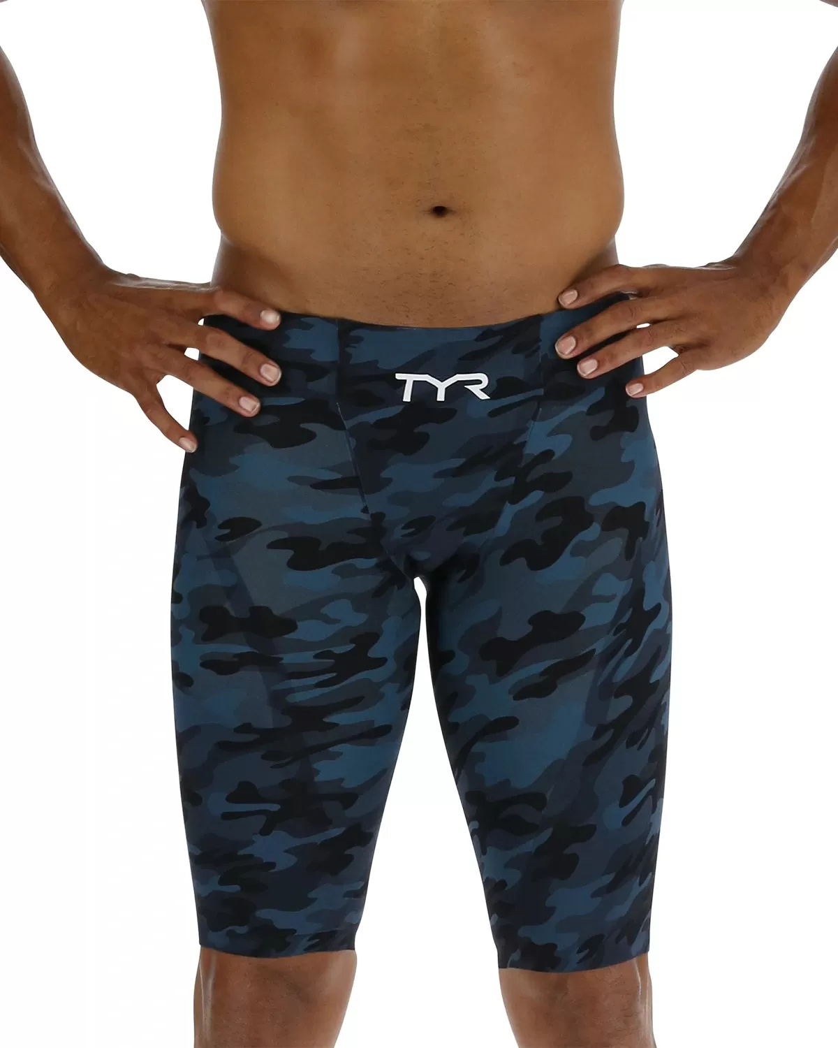 TYR Men's Venzo High-Waist Jammer Swimsuit - Camo | Deep teal