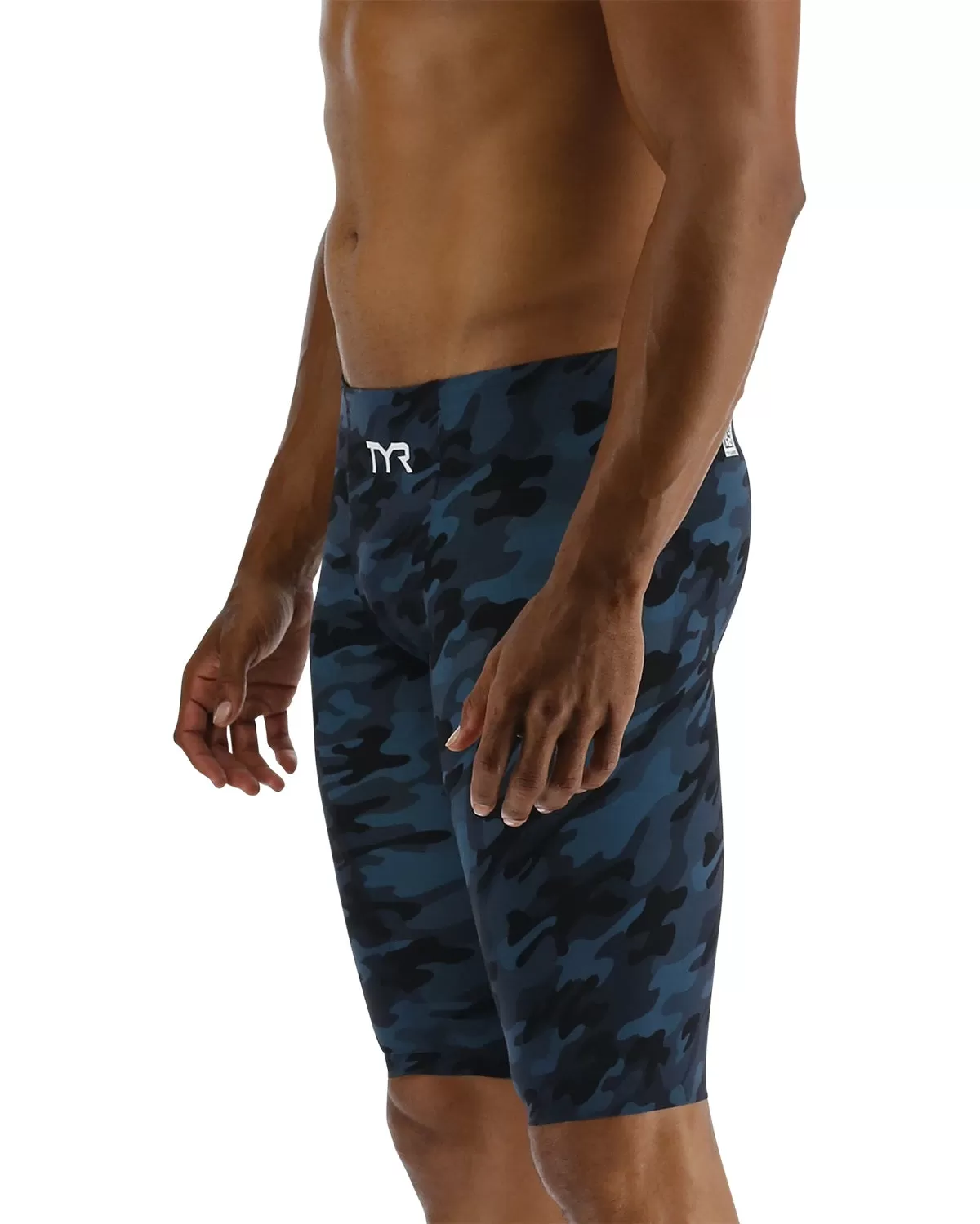 TYR Men's Venzo High-Waist Jammer Swimsuit - Camo | Deep teal