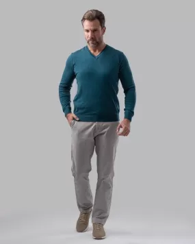 V-NECK PLAIN SWEATER - GINZARY