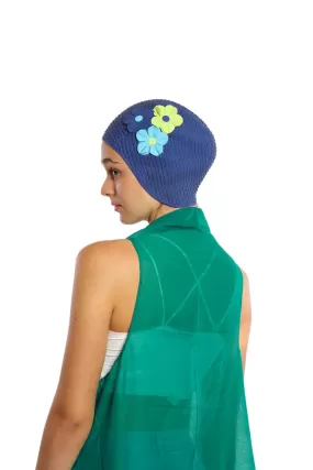 Vintage 3 Flowers Swim Cap