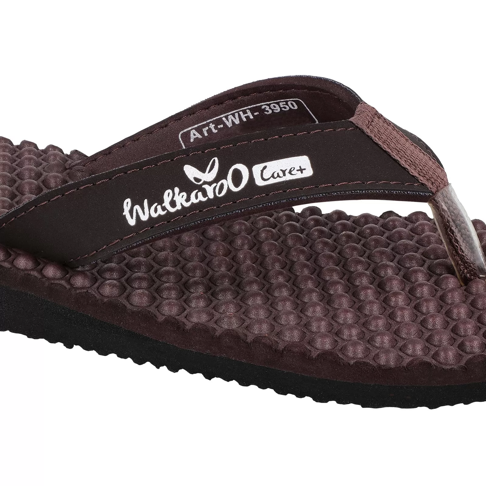 Walkaroo Womens Textured Care Plus Flip-Flop  - WH3950 Brown