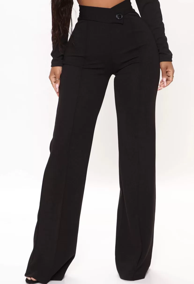 WOMEN PLUS WIDE LEG DRESS PANTS