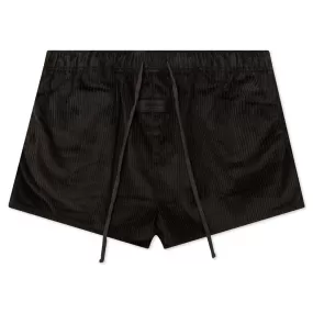 Women's Corduroy Dock Short - Off Black