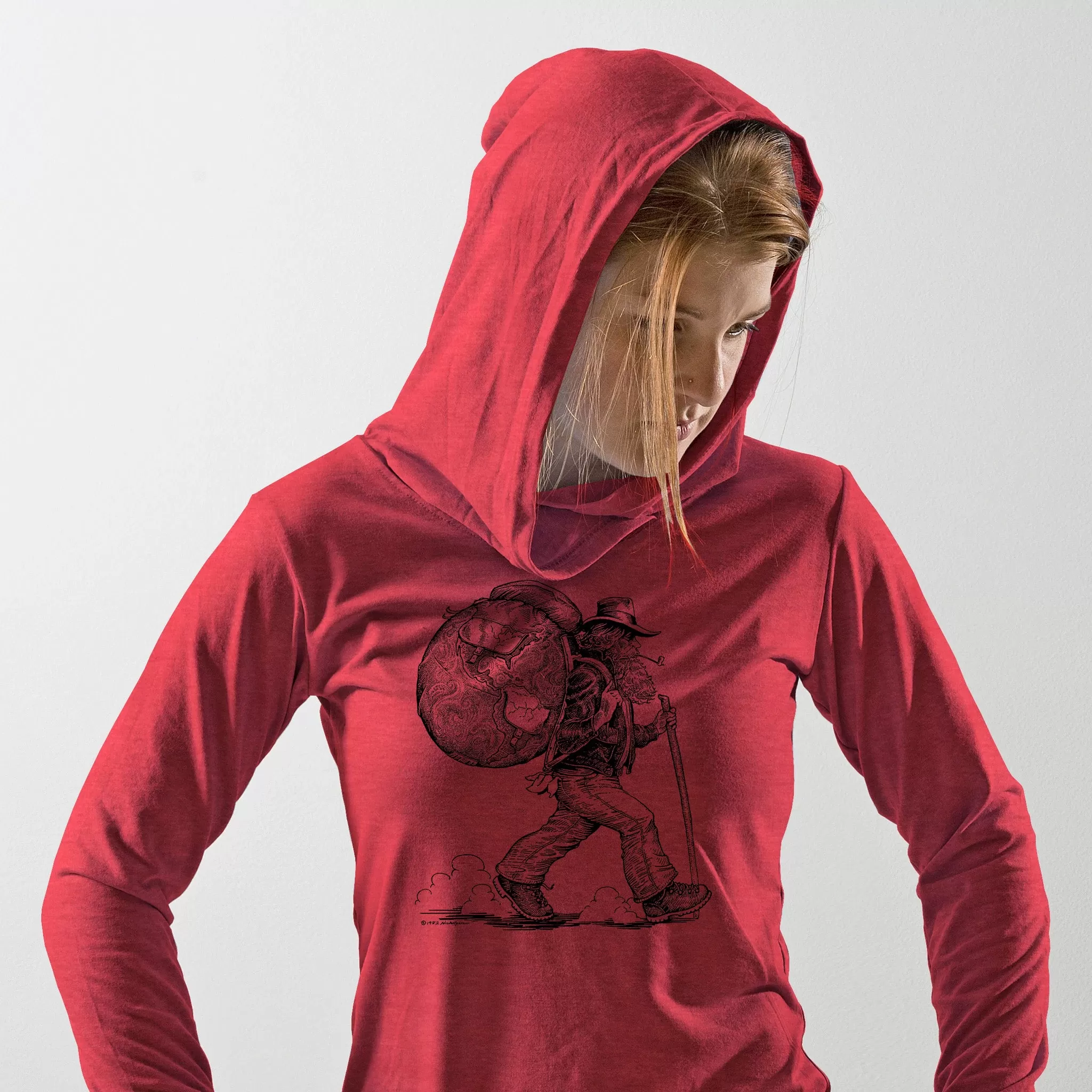 Women's LightWeight Hoodie World Traveler