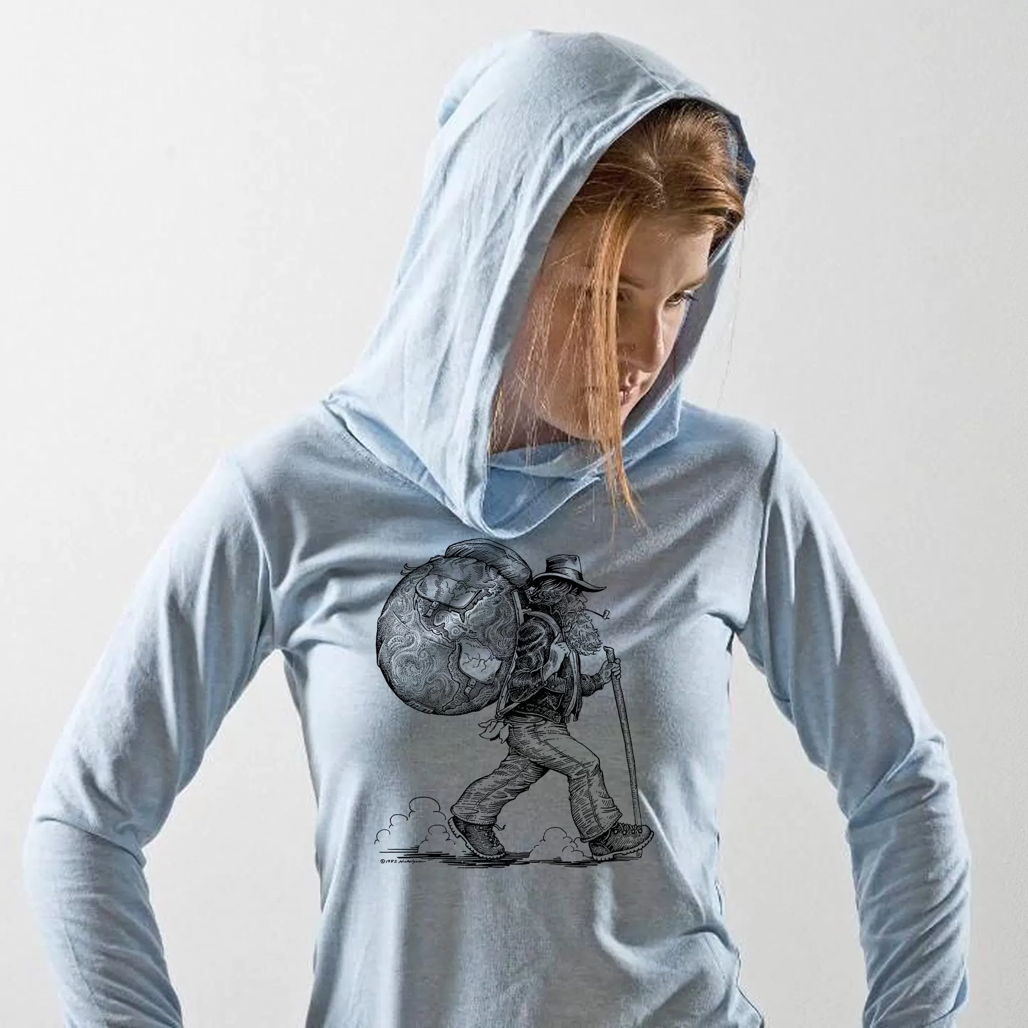 Women's LightWeight Hoodie World Traveler